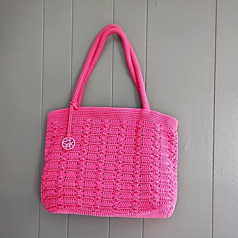 The Sak Pink Crocheted Bag